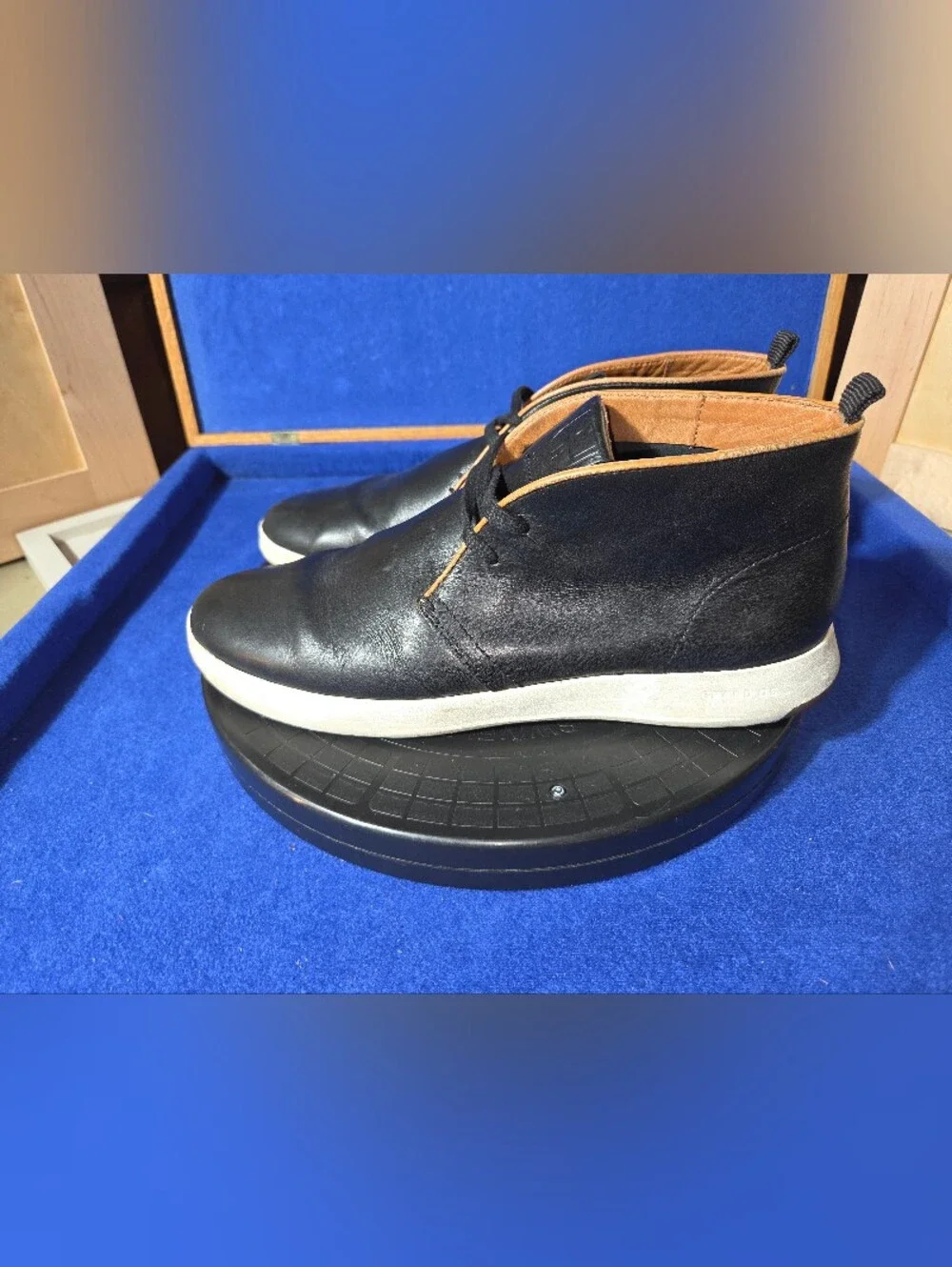 Cole Haan Men's GrandPro Black Leather Lace Up Sport Chukka Boots, Sz. 9.5M-US